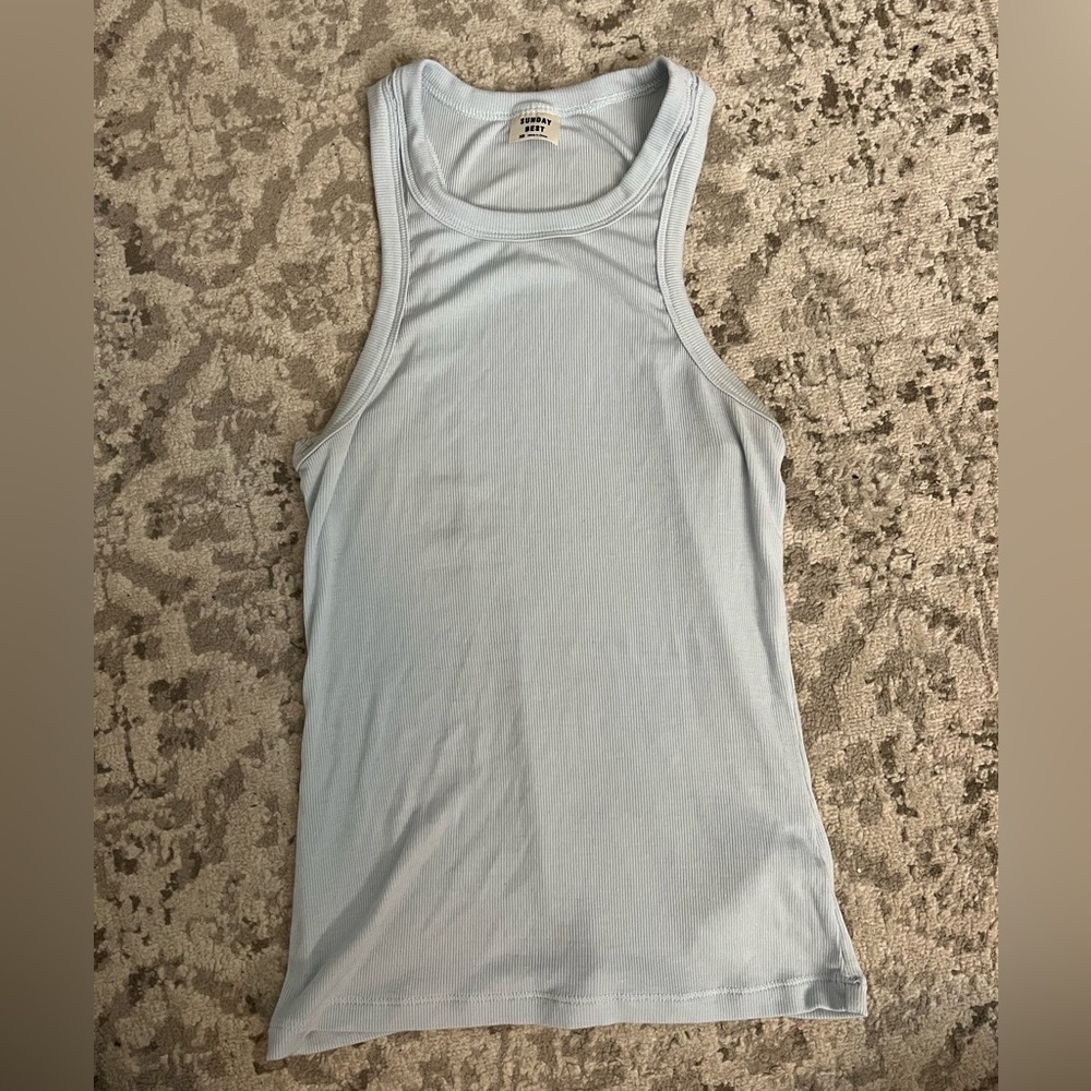 Light Blue Sunday Best Racerback tank from Aritzia, never worn!